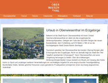 Tablet Screenshot of oberwiesenthal-urlaub.de